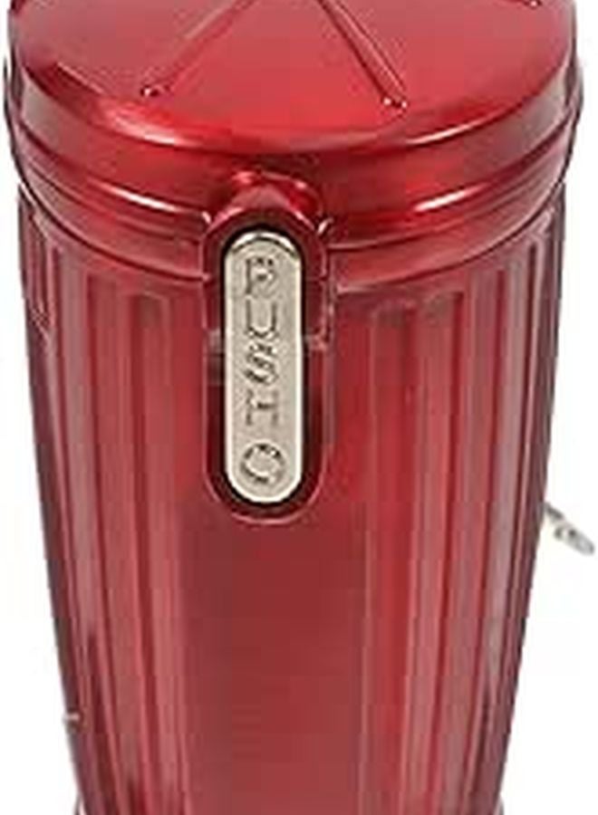Portable Miniature Ashtray with Lid Keychain Sealed Smokeless Pocket Trash Can Compact Red Design - Image 1