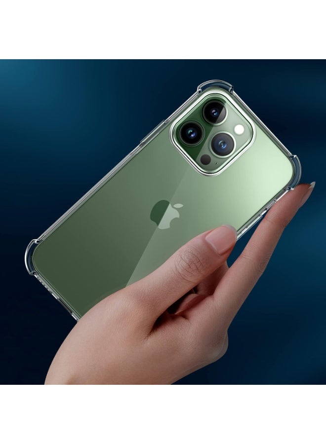 Muzz Back Cover for iPhone 13 Pro Transparent Mobile Back Case Shock Proof Design Camera Edges Protection Crystal Clear Phone Case Silicon Soft TPU (iPhone 13 Pro) - Image 1