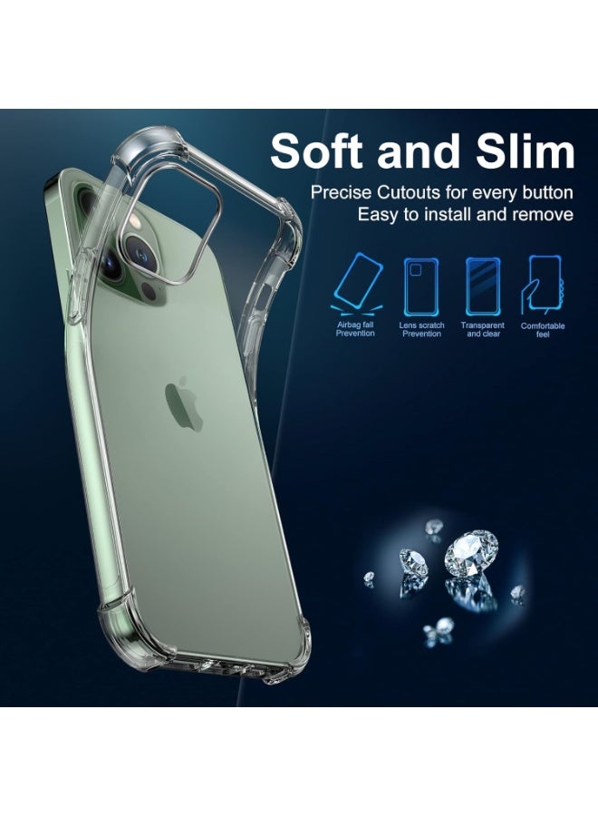 Muzz Back Cover for iPhone 13 Pro Transparent Mobile Back Case Shock Proof Design Camera Edges Protection Crystal Clear Phone Case Silicon Soft TPU (iPhone 13 Pro) - Image 3