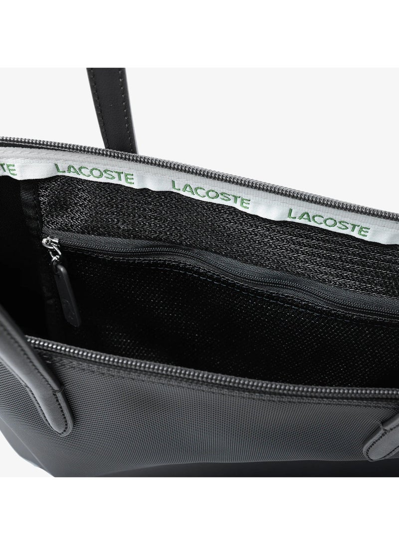 لاكوست حقيبة تسوق كبيرة للنساء 12.12 Concept Zip Tote، حقيبة كتف نسائية محمولة باليد، حقيبة أنيقة متعددة الاستخدامات ذات سعة كبيرة، حقيبة تسوق نسائية، 45 سم * 30 سم * 12 سم - أسود - Image 4