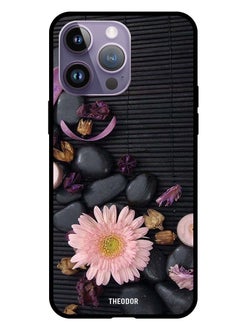 Protective Case Cover For Apple iPhone 14 Pro Max 6.7" 2022 Flowers & Stones