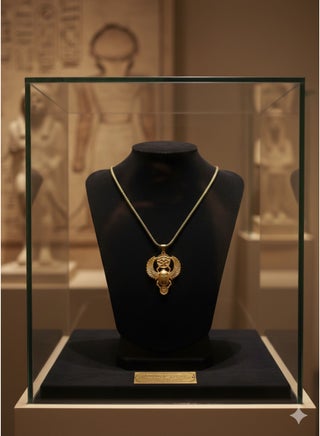 Ancient Egyptian Eye Scarab Pendant in Stainless Steel, Religious Energy Jewelry with Enlightenment Pattern for Link Chain