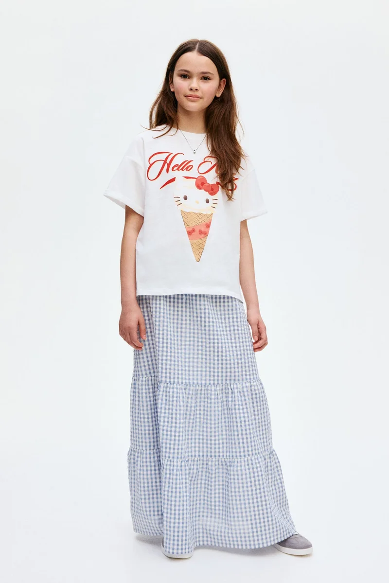 H&M Tiered cotton skirt