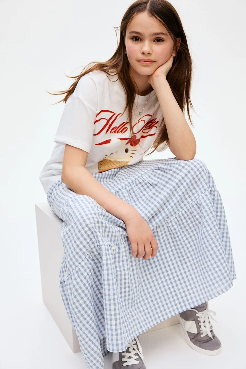 H&M Tiered cotton skirt