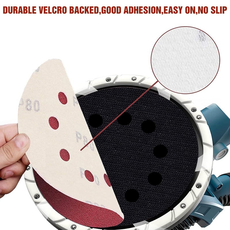 Awutzut 9 Inch 10 Holes Sanding Disc 40 Grit Drywall Sandpaper 30PCS for Popcorn Ceiling Sander Pads - Image 3