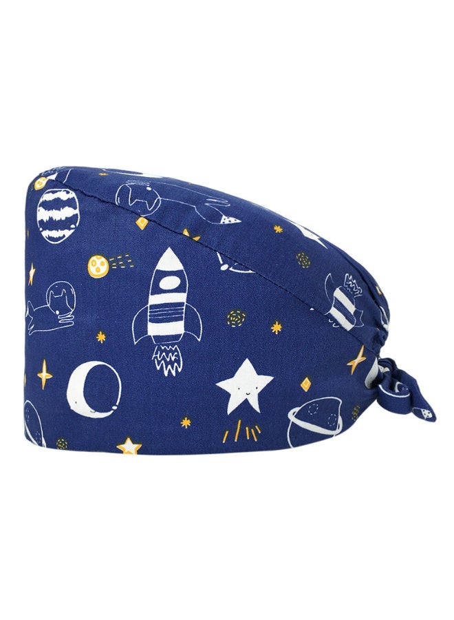 NIBEMINENT Surgical Scrub Cap Printing Medical Working Hat  Cotton Women Men Beautician Dust Proof Cooking Chef Nurse Head Caps