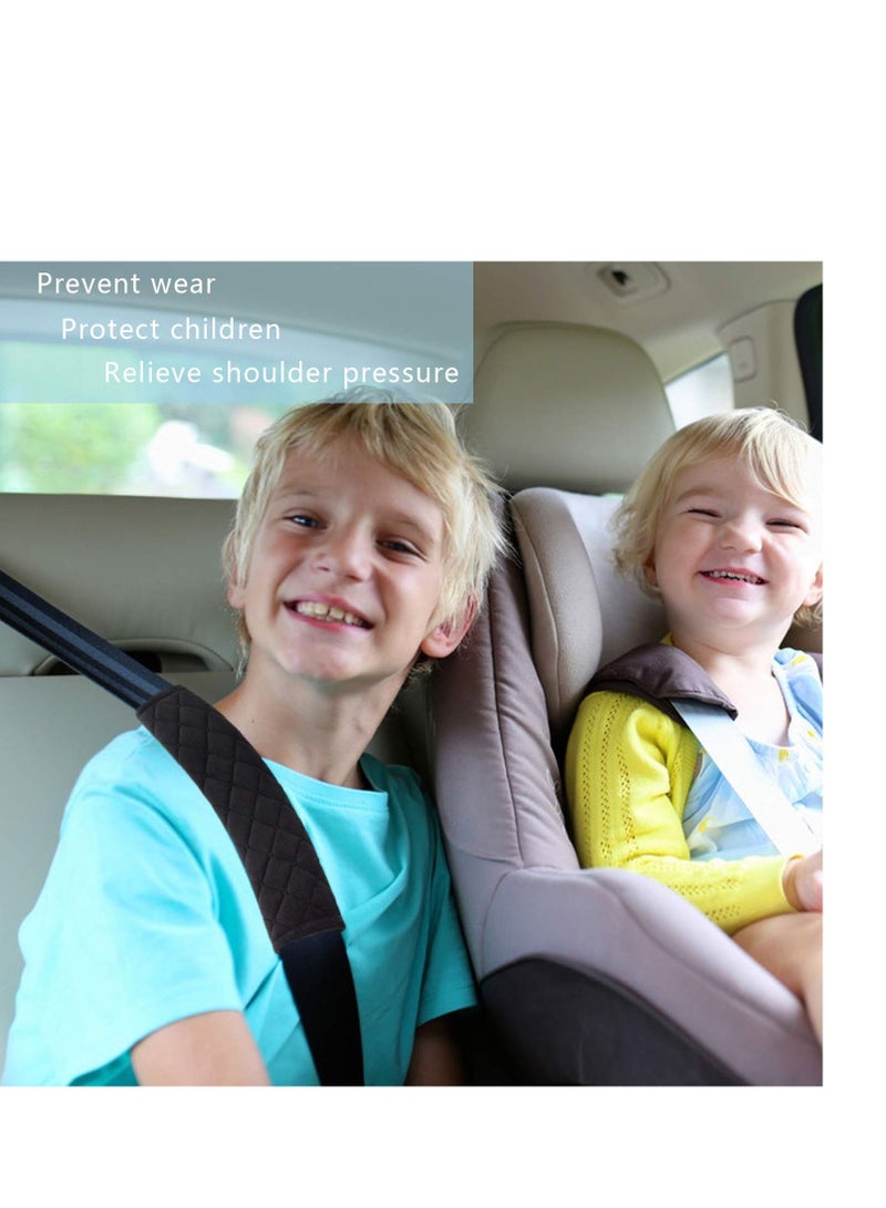 Seat Belt Comfort Harness Pads, Car Seat belt Comfort Pads Hook And Loop Strap, Travel Cushion Seat Belt Covers, Helps Protect Your Neck and Shoulder, Comfort Harness Pads Seat