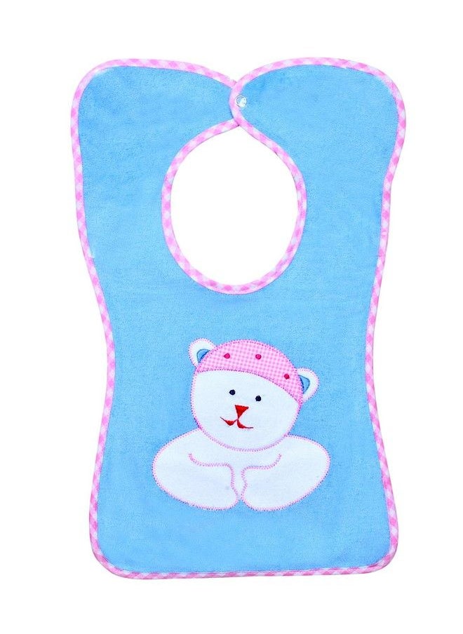 The Little Lookers Terry Cotton Double Layered Baby Bibs Burp Cloth Saliva Towel With Comfortable Tich Button Neck For Feeding Babies Infants Toddlers (Bib 0521Blue & Green Pack Of 2)  - Image 3