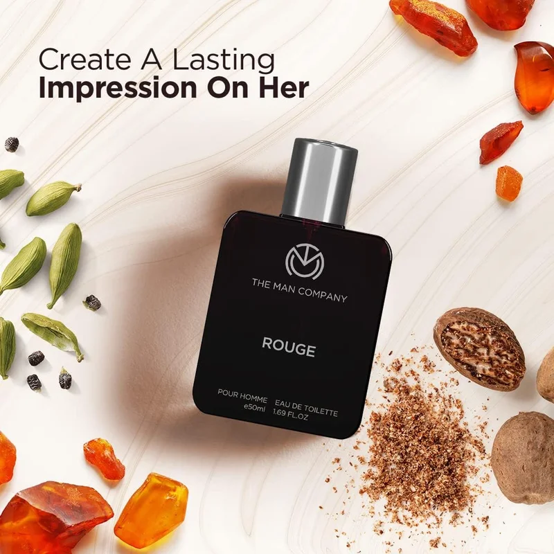 The Man Company  Perfume Gift Set for Men - 50ml* 2 | Long-Lasting Fragrance | Premium Combo Set for Him | Sky & Rouge | | Gift Set for Him | Free Travel Pouch for Men | Best Price UAE
