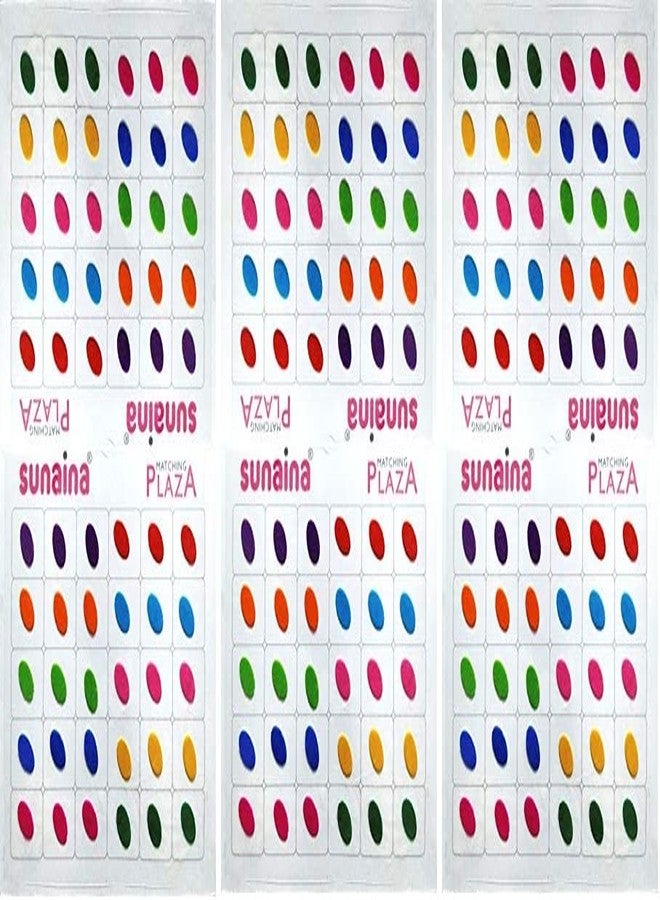 Sunaina Matching Plaza Multicolor OVAL Bindis for Women Size-1 (Size 8mm) - Image 3