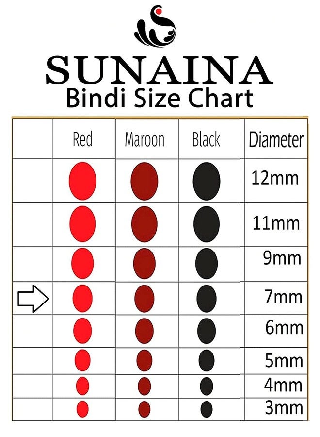 Sunaina Matching Plaza Multicolor OVAL Bindis for Women Size-1 (Size 8mm) - Image 4