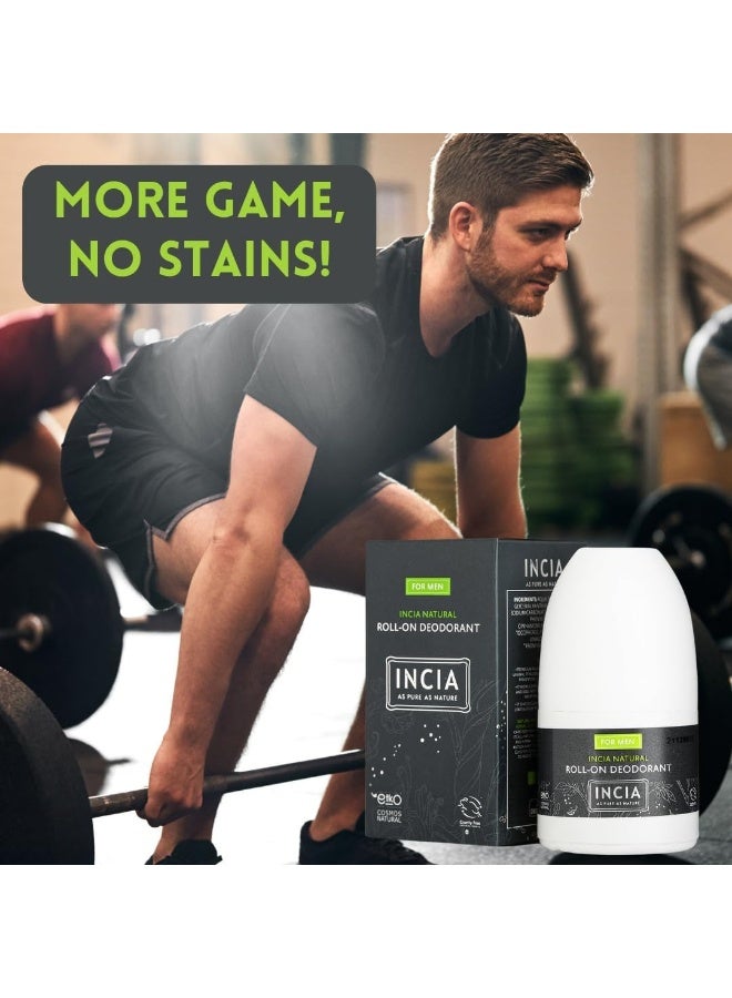 إنسيا مجموعة مزيل عرق طبيعي دوار للرجال والبشرة الحساسة - نباتي، خالٍ من الألومنيوم، خالٍ من البارابين، خالٍ من القسوة - عطر طبيعي منعش، حماية تدوم طويلاً، تركيبة غير لزجة - عبوة كومبو من قطعتين × 50 مل - Image 4