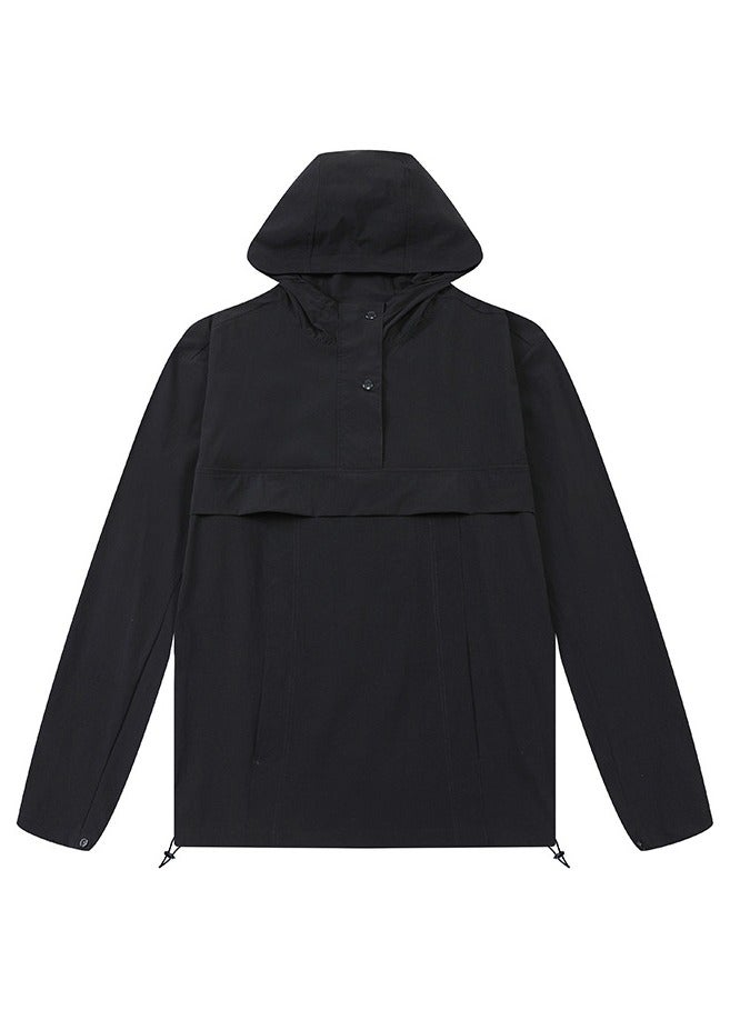 NIBEMINENT Outdoor Ventures Rain Jacket for Men Waterproof Pullover Lightweight Hooded Windbreaker Outdoor Raincoat Packaway Breathable Windproof Shell Jacket for Travelling, Camping, Running, Hiking  - Image 4