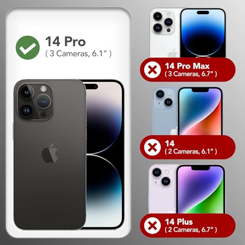 GONEZ for iPhone 14 Pro Case, Compatible with Magsafe, with Screen Protector + Camera Lens Protector, Soft Anti-Scratch Microfiber Lining, Shockproof Liquid Silicone Phone Cover, Stone - Image 2