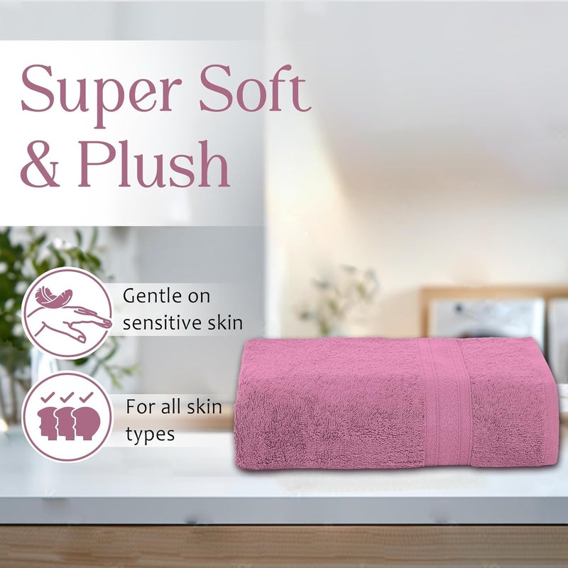 Ambra Linens 500 GSM Highly Absorbent Towel 100 Cotton Soft and Plush All Seasons Use Large Everyday Use Durable 1 Piece of Bath Towel Lilac - Image 3