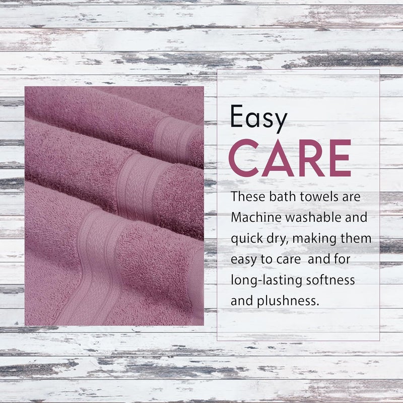 Ambra Linens 500 GSM Highly Absorbent Towel 100 Cotton Soft and Plush All Seasons Use Large Everyday Use Durable 1 Piece of Bath Towel Lilac - Image 5
