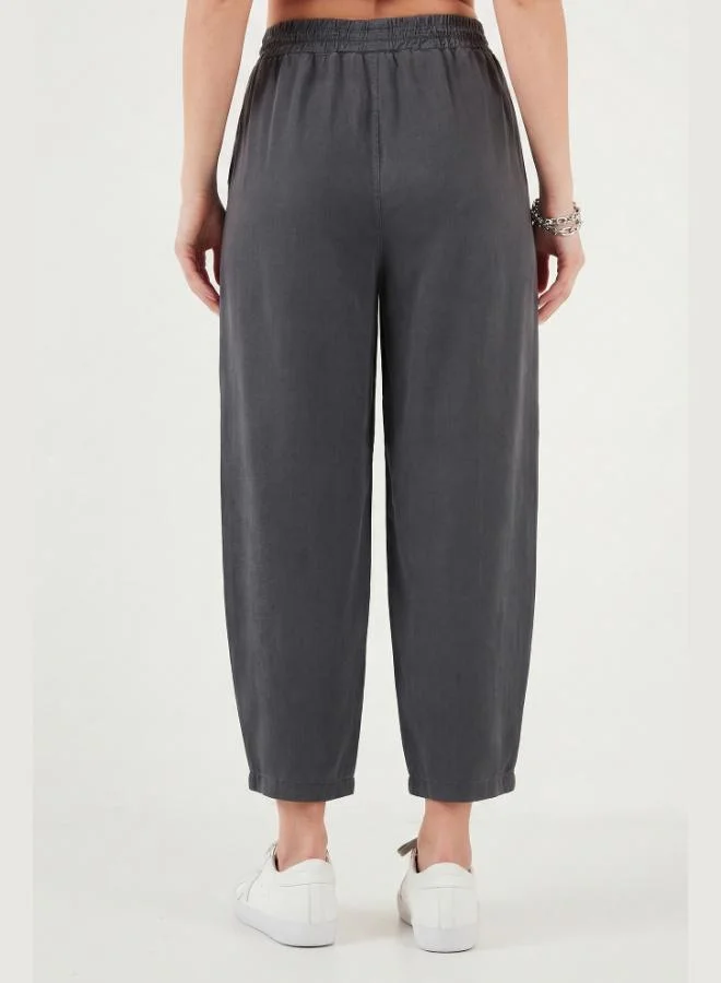 Lela  Lela Relaxed Fit High Waist Tapered Leg Trousers Women's Pants 668YP5456 for Women | Best Price UAE