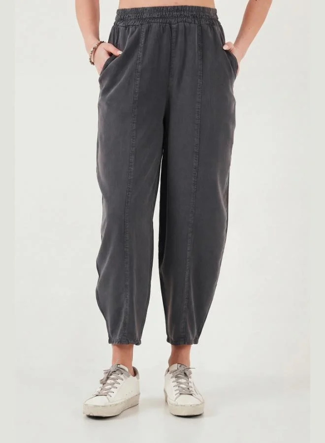 Lela  Lela Relaxed Fit High Waist Tapered Leg Trousers Women's Pants 668YP5456 for Women | Best Price UAE