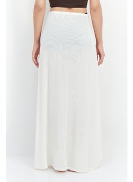 NA-KD Women Tie Dye Maxi Beachwear Skirt, Off White  - Image 3
