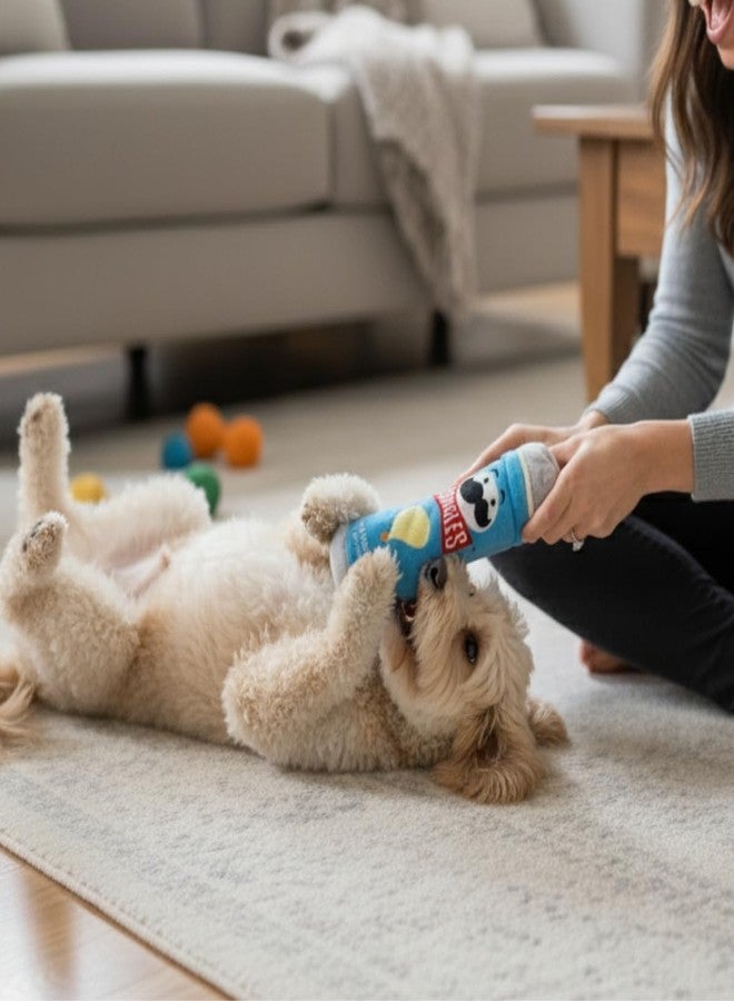 إيولو لعبة برينجلز صريرية للكلاب من إيولو | لعبة قطيفة ممتعة للمضغ والجلب مع صفارة مدمجة | لعبة متينة وآمنة للحيوانات الأليفة للعب النشط (بنفسجي) - Image 5