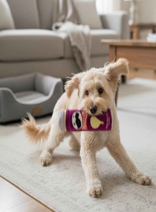 إيولو لعبة برينجلز صريرية للكلاب من إيولو | لعبة قطيفة ممتعة للمضغ والجلب مع صفارة مدمجة | لعبة متينة وآمنة للحيوانات الأليفة للعب النشط (بنفسجي) - Image 2