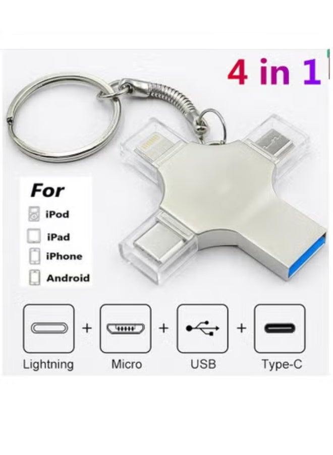 4 in 1 Type-c OTG USB Flash Drive 3.0 Pendrive 512GB Memory For iPhone Android PC - Image 1