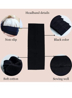 6 Pcs Black Headbands for Women Hair Cotton Headband Non-slip Stretchy Elastic Head Wrap Holder Hair Accessories - pzsku/Z91FF8041EE7CB5AE0637Z/45/_/1731590073/a7409bb4-c428-4b8a-83ef-030de9e00502