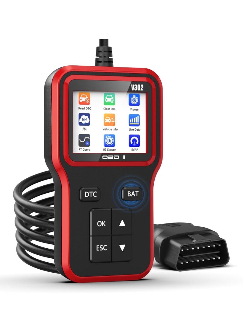 BUANIERT OBD2 Scanner with Upgrade Battery Tester, Car Diagnostic Tool Check Engine Light & Emissions Readiness, Fault Code Reader for All OBD II Protocol Vehicles Since 1996  - Image 1