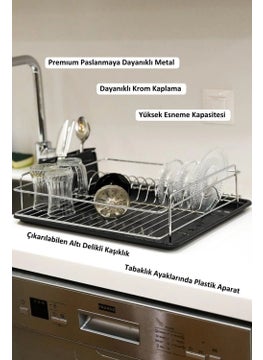 MAİN SHOP Stylish Design Dish Rack Countertop Dish Rack Dish Rack Basket Drying Rack Stainless  - Image 2
