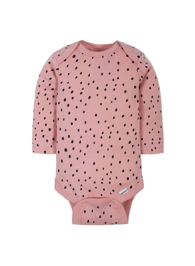 Gerber Gerber Baby Girls' 6-Pack Long-Sleeve Onesies Bodysuits, Bear Pink, 12 Months  - Image 5