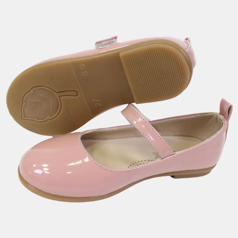 EASY Girls Leather Shoes – Shiny Pink - Image 2