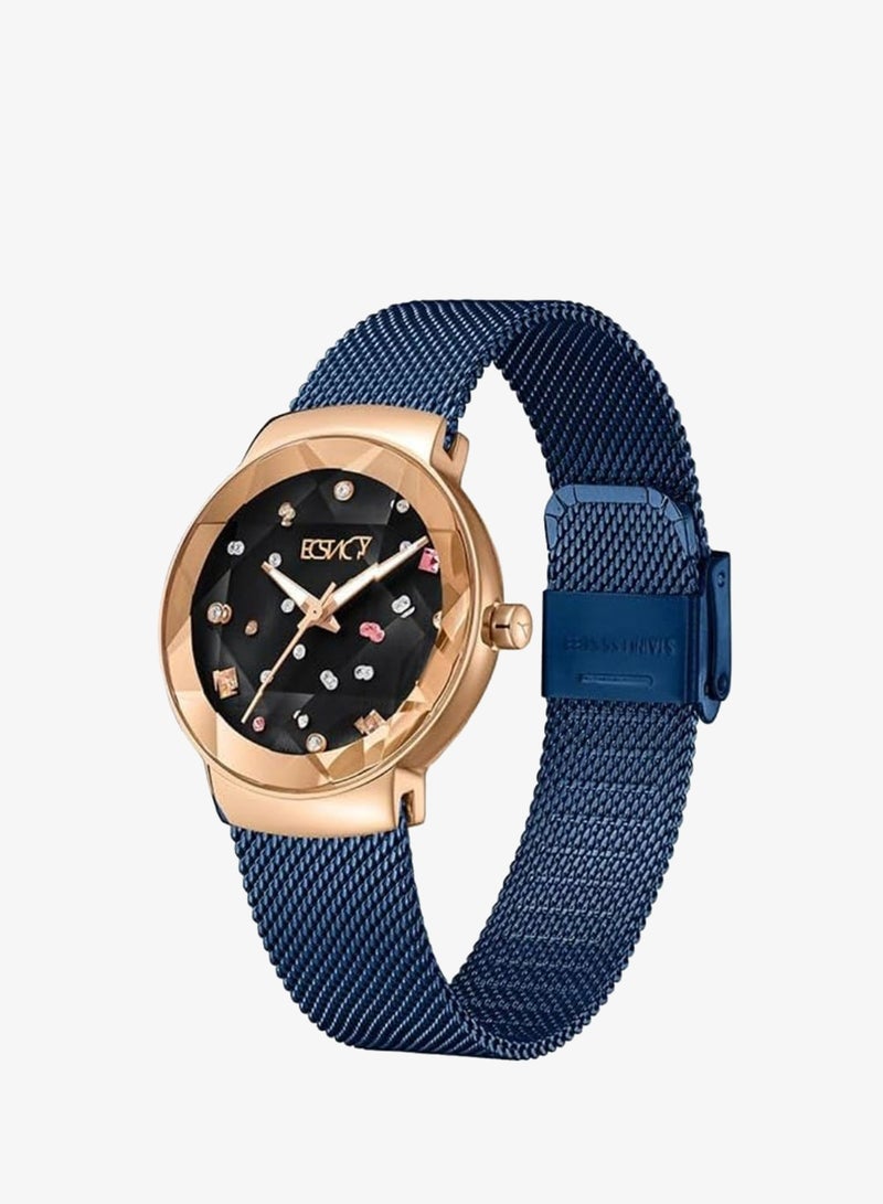 Ecstacy Women's GL36 Movement Watch, Analog Display and Stainless Steel Strap - E23504-KMNN, Blue - Image 2
