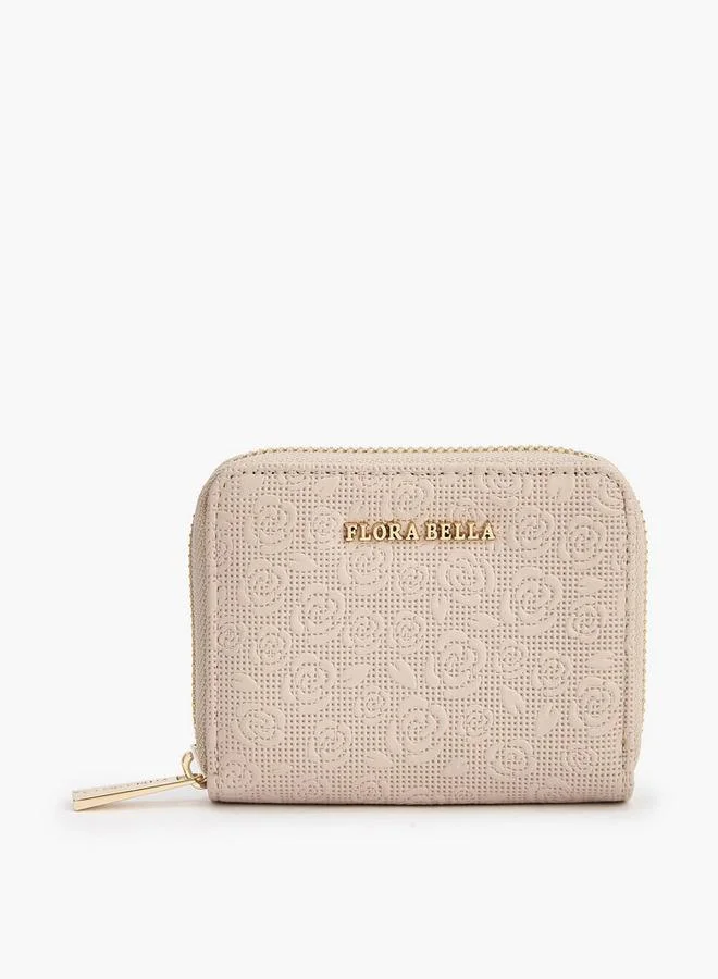 Flora Bella Floral Textured Zip-Around Wallet