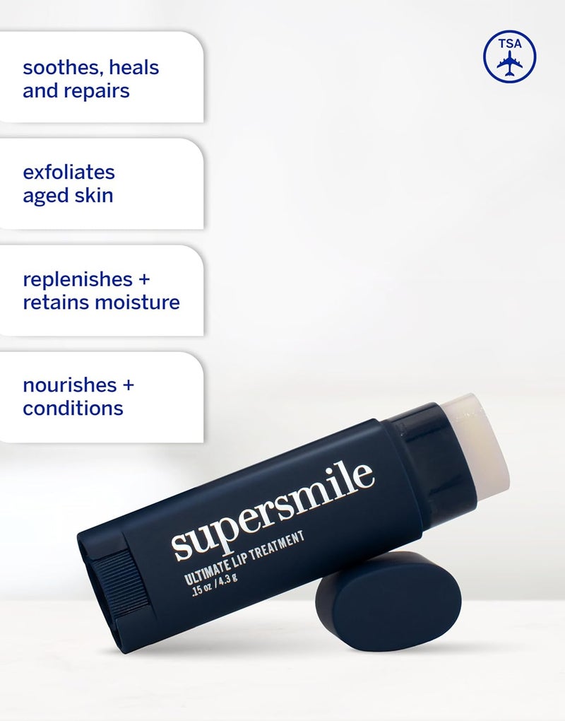 Supersmile Ultimate Lip Treatment  Healing for Dry Cracked Lips  Nourishing Lip Balm with Collagen  Shea Butter  Hydrating Lip Plumper  Soothing Lip Moisturizer - Image 3