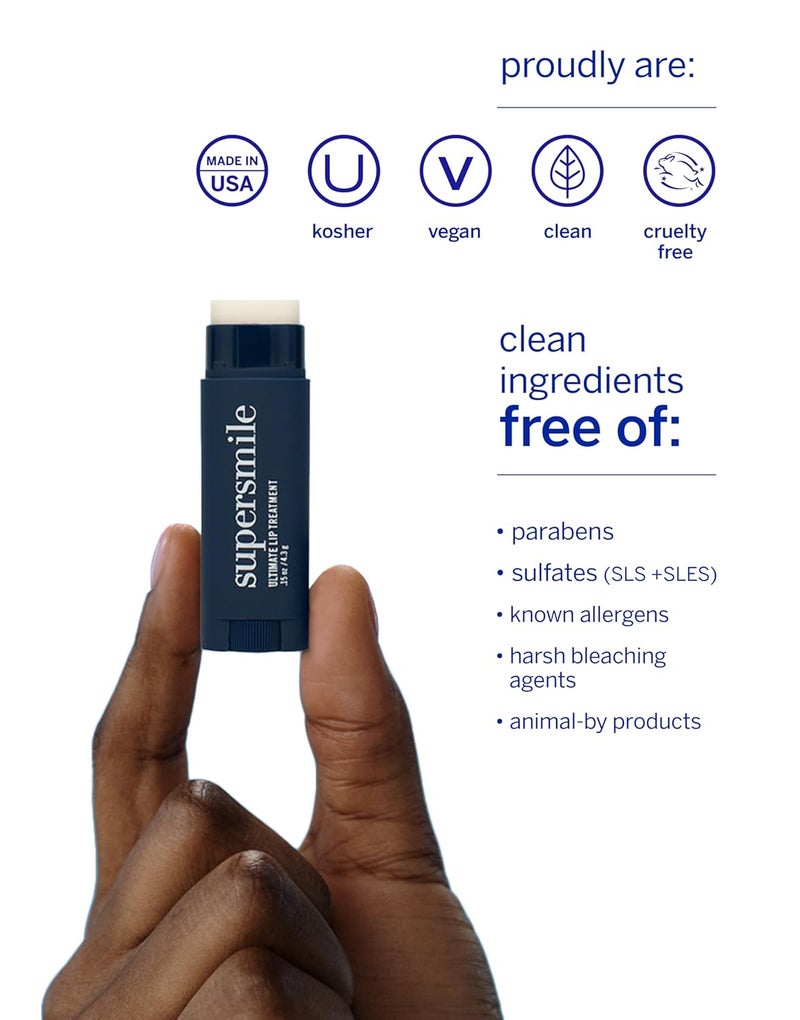 Supersmile Ultimate Lip Treatment  Healing for Dry Cracked Lips  Nourishing Lip Balm with Collagen  Shea Butter  Hydrating Lip Plumper  Soothing Lip Moisturizer - Image 4