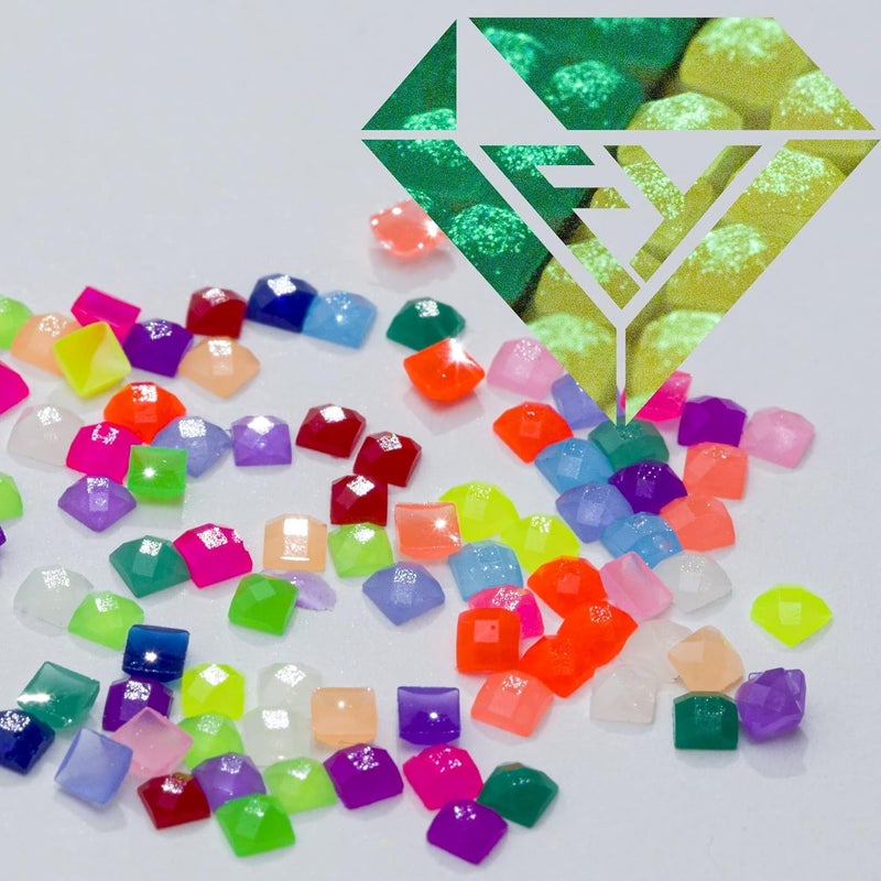 Forever young Glow in The Dark Diamond Painting Beads for Diamond Dots Accessories, 20 Colors Square Diamond Painting Drills Flatback Rhinestones for Crafts, Diamonds for Diamond Painting Bead Art Gem Art, 4000PCS - Image 5