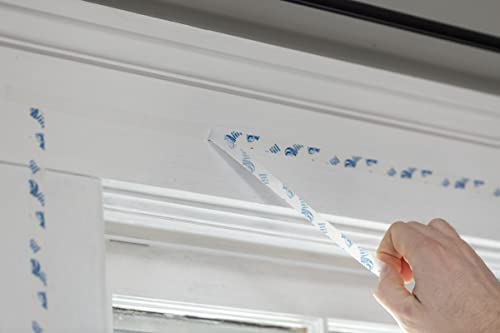 Duck Brand Window Insulation Kit - Winter Seal Kit Fits up to 10 Windows - Rolled Shrink Film Cuts to Size for Easy Indoor Installation - Tape Included - 62 In. by 420 In.- Clear - Image 4