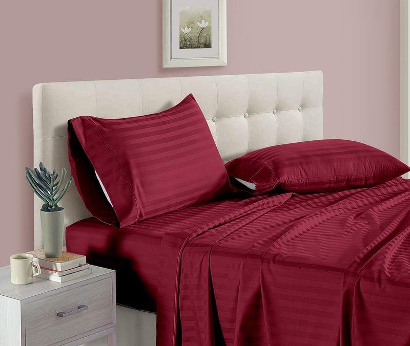Laying Style غطاء لحاف مزدوج بحجم كينج من قطن جلاسيه ناعم بأسلوب وضع مع سحاب (مارون، 90x100 بوصة) - Image 1