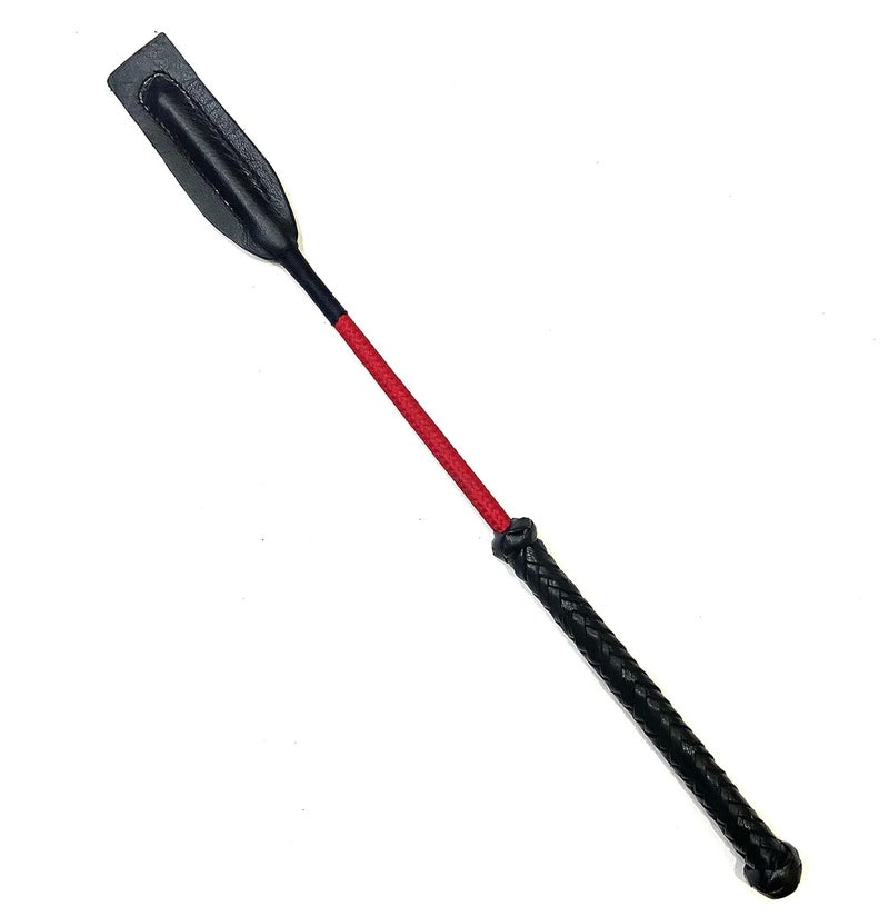 PETS TRIANGLE 45 CM Genuine Leather Braided Stick for Dog Walking and Dog Training (Fuchsia) - Image 1