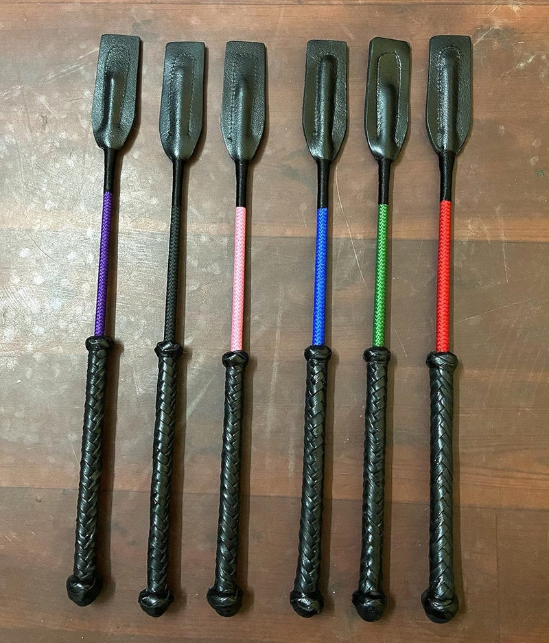 PETS TRIANGLE 45 CM Genuine Leather Braided Stick for Dog Walking and Dog Training (Fuchsia) - Image 4