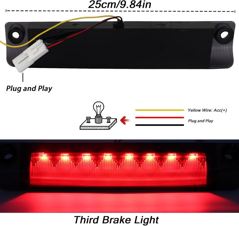 BINQIGOO Smoked Lens 9-LED Third Brake Light Assembly for Toyota Models - Image 2