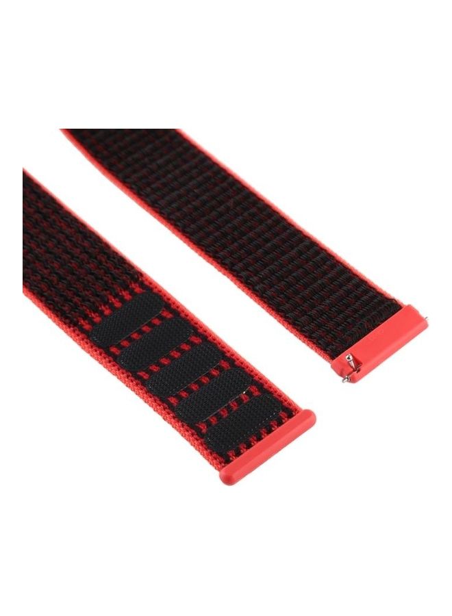 NIBEMINENT Nylon Replacement Band For Fitbit Versa/Versa 2 Black/Red - Image 4