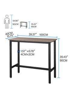Chulovs Dining Table Set,Bar Table Set,Bar Table and Chairs Set, 3-Piece Pub Table Set for Small Space, Kitchen Bar Height Table with Stools of 2, Easy to Assemble  - Image 2