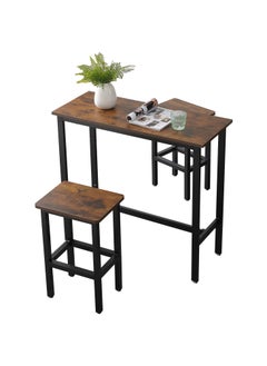 Chulovs Dining Table Set,Bar Table Set,Bar Table and Chairs Set, 3-Piece Pub Table Set for Small Space, Kitchen Bar Height Table with Stools of 2, Easy to Assemble  - Image 5
