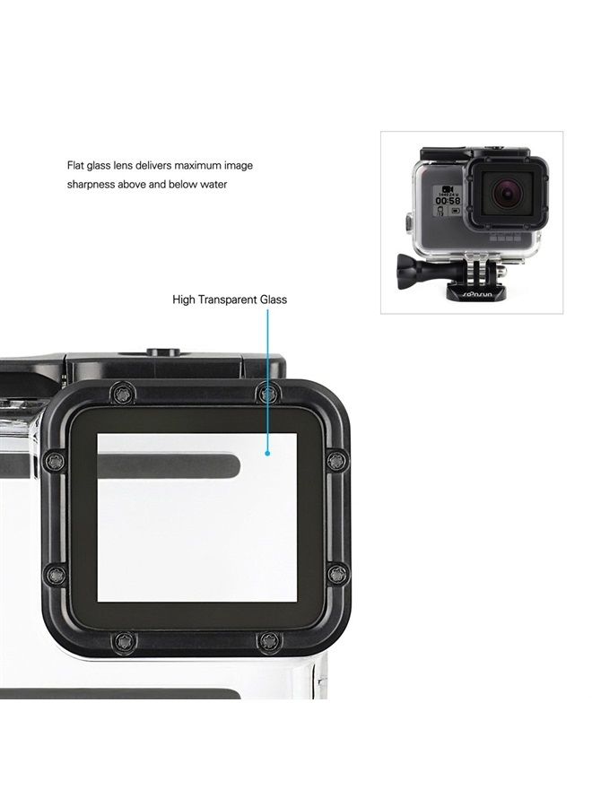 SOONSUN 45m Underwater Waterproof Dive Housing Case with 3-Pack Dive Filters for GoPro Hero 5 6 7 Black Hero (2018) - Include Backdoor, Quick Release Buckle, Thumb Screw, Tripod Adapter, Lens Cap  - Image 3