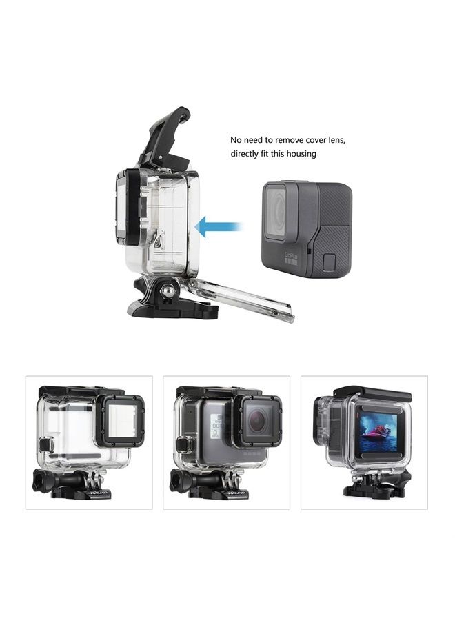 SOONSUN 45m Underwater Waterproof Dive Housing Case with 3-Pack Dive Filters for GoPro Hero 5 6 7 Black Hero (2018) - Include Backdoor, Quick Release Buckle, Thumb Screw, Tripod Adapter, Lens Cap  - Image 2