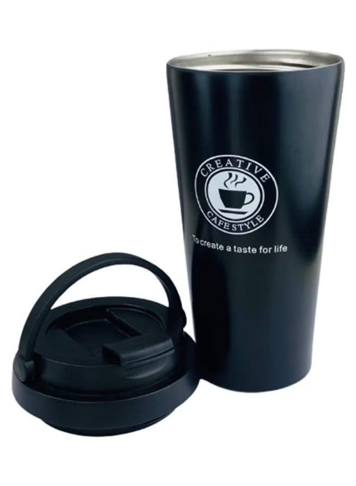 Dreamzon Stainless Steel Thermal Vacuum Insulated Coffee Mug Black 19cm  - Image 2