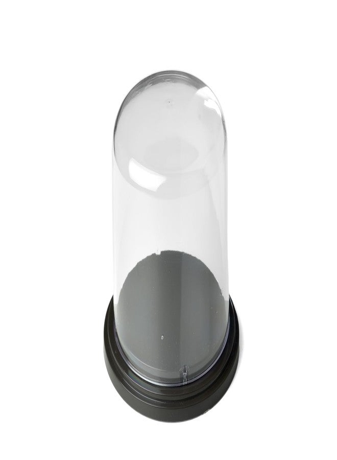 Even Plastic Dome with Dark Brown Base, Tabletop Centerpiece Display Cloche, Clear and Unbreakable, Dome for Storage Lord s Statue, showpieces, jwellery (Big Dome (9 x 7.8 cm)) - Image 1