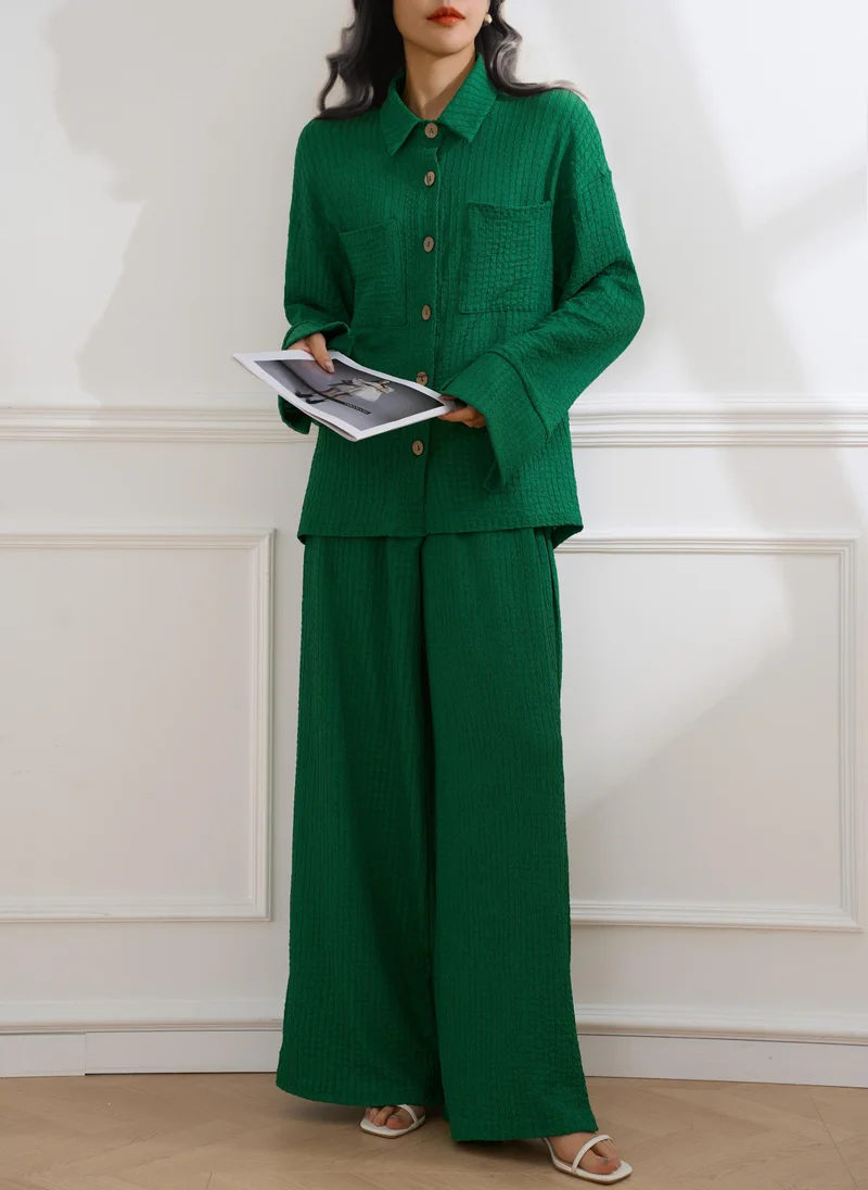 Hassal  Emerald Two Piece Suit Dark for Women | Best Price UAE