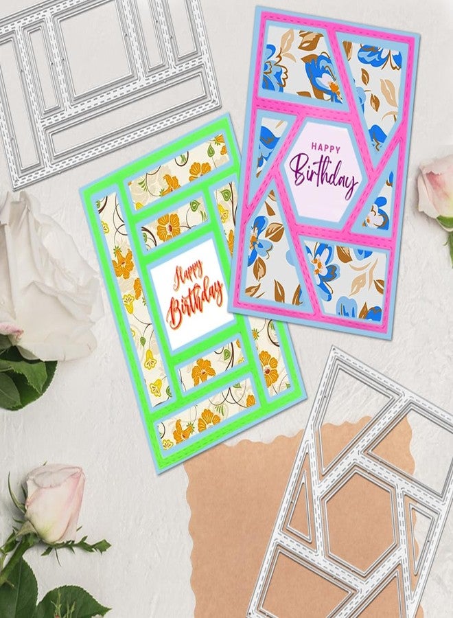 AFUNTA 3 PCS Rectangular Die Cuts for Card Making, Frame Scrapbook Metal Cutting Dies Embossing Tools for Card Making Supplies, Paper Album Decor - Image 3